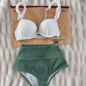 Victoria's Secret  Green bottom and Hollister top Bikini Set xxs